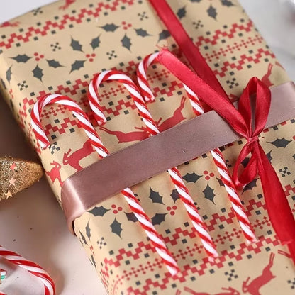 Christmas Candy Canes Xmas Tree Acrylic Crutch Hanging Pendant Ornaments New Year Party Home Decoration Kids Toy Gifts 10/20Pcs