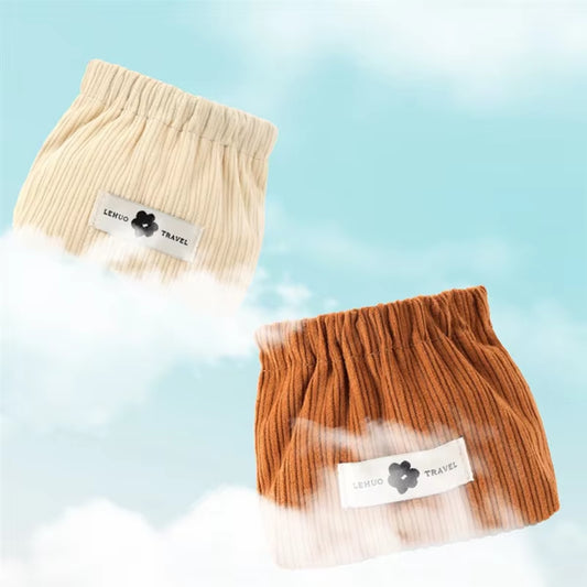 Abwr-Portable Travel Corduroy Elastic Storage Bag Corduroy Lipstick Bag Corduroy Storage Corduroy Elastic Hair Tie Organizer