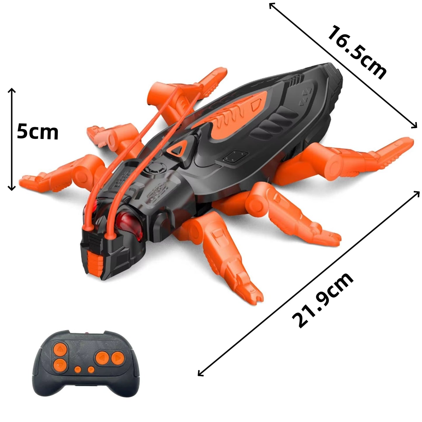 RC Wall Crawler Gecko Rechargeable Remote Control Cockroach Robot Kids Toys ﻿Climbs up Walls for Prank Toys Games Halloween Gift