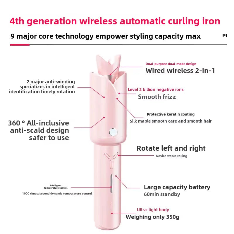 Automatic Large Curling Iron 32Mm Negative Ion Hair Styling Tool with Hair Protecting Spray for Salon Professional Use