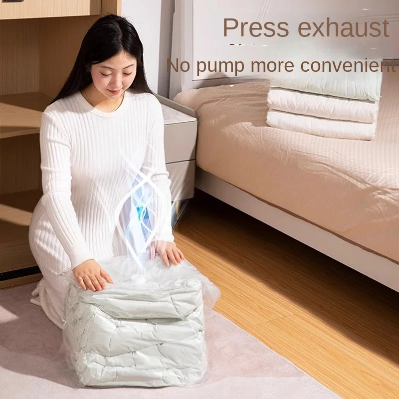 Vacuum Compression Bag Thickened Non-Pumping Pressing Stereo Storage Bag Clothes Quilt Quilt down Jacket Storage Bag #4161