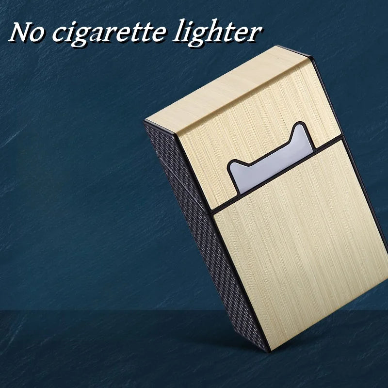 Cigarette Case with Lighter 2 in 1 USB Rechargeable Flameless Windproof Electric Lighter Cigarettes Box for Smoking Accessories