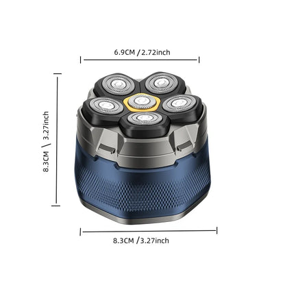 Electric Head Shavers for Bald Men 6D Magnetic Razor Hair Trimmer USB Rechargeable LED Display Waterproof Beard Shavers