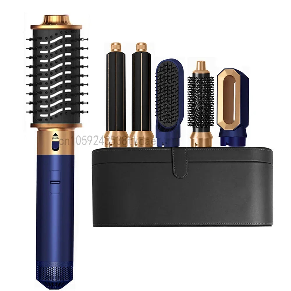 6 in 1 Hair Dryer One-Step Hot Air Comb Set Professional Air Styling Curling Iron Hair Straightener Styling Tool Hair Dryer