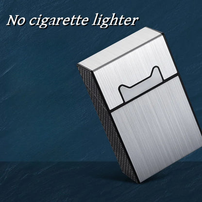 Cigarette Case with Lighter 2 in 1 USB Rechargeable Flameless Windproof Electric Lighter Cigarettes Box for Smoking Accessories
